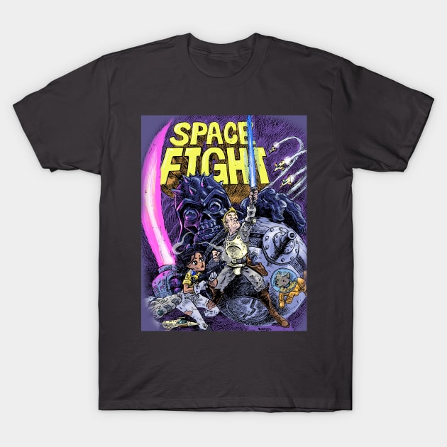 Space Fight T-Shirt by RossHayes